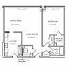 1 Bedroom - 1 Bath | A14